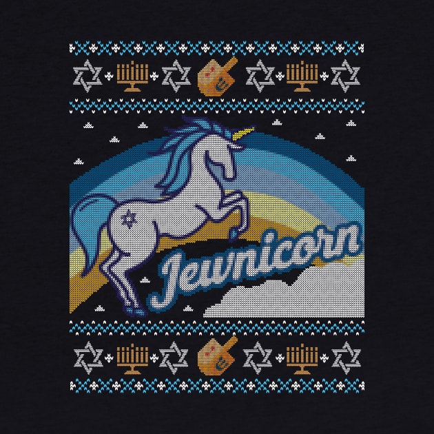 Funny Ugly Hanukkah Sweater, Unicorn Jewnicorn by HolidayoftheWeek